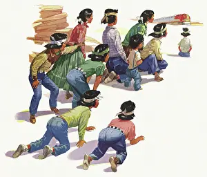 Ofns: Indian Kids watch Train from a Distance