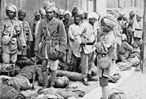 Halting: An Indian labour corps during World War I