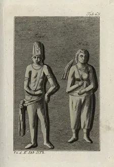 Spalart: Indian man and woman from a monument