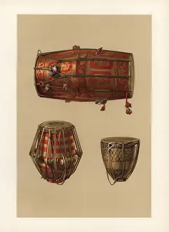 Musicologist: Indian percussion instruments: tabla, m'ridang and nahabat