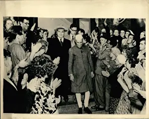 Considering: Indian PM Nehru on visit to Soviet Union