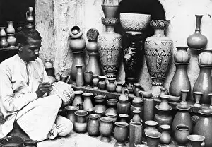 Decorating: Indian porcelain painter, 1931