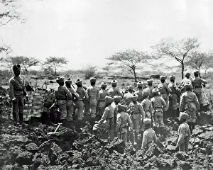 Sappers: Indian sappers in a mine hole
