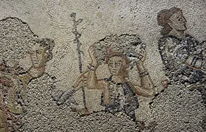 Dionysian: The Indian Triumph of Bacchus. Roman mosaic panel