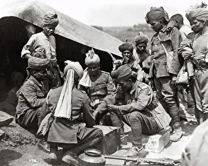 Sikh: Indian troops relaxing on the Western Front, WW1