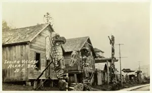 Totem: The Indian village at Alert Bay. Canada