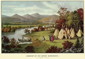 Streams: Indian Village on River