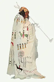 Bodmer: Indian Warrior with Pipe