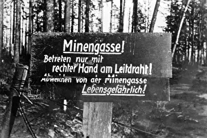Indication: Indication of a mine path on the Eastern front, 1943