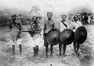 Crossbows: Indigened with weapons and shields
