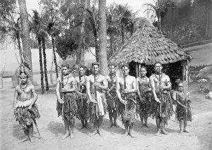 Samoa: Indigenous drill, Samoa, 1910