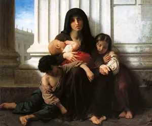 Indigent: Indigent Family (Charity), by Bouguereau