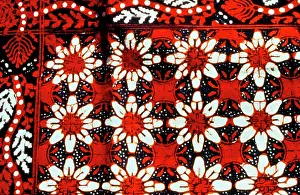 Hindu: Indonesia batik textile with flower designs, early