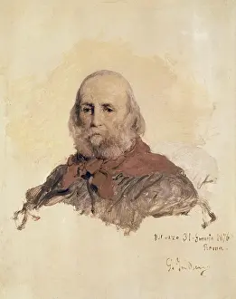 Moderna: INDUNO, Girolamo (1825-1890). Portrait of Giuseppe
