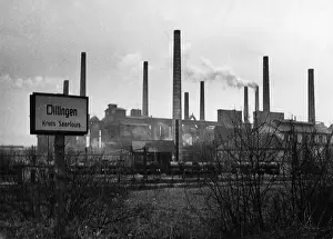 Saarland: Industrial area in Dillingen