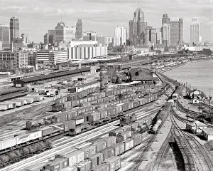 Trucking: Industrial Freight Trucking Yards, Detroit, Michigan, USA