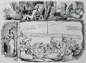 Proletariat: Industrial Revolution. Capital and labour. Comic