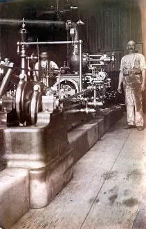 Stationary: Industrial Stationary Small Steam Mill Engine