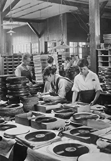 Defects: Industrial workers in the production of records, 1928