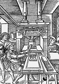Printshop: industry, printshop, copper engraving, printer's