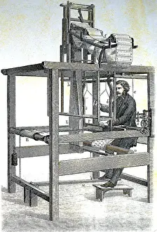 Punched: industry, textile industry, mechanical loom by