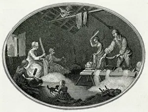 Hackling: Industry - Textiles - Linen