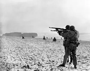 Bastogne: US infantry on Bastogne front
