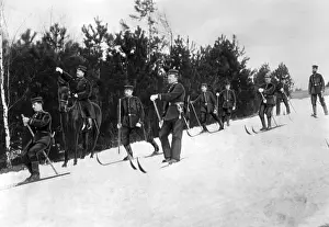 Skis: Infantry regiment skiing, 1892