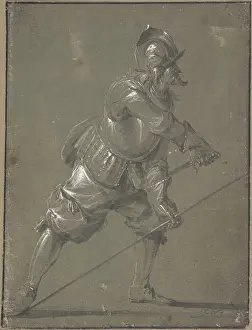 Weyer: An Infantryman Drawing his Sword, 1640?91, Brush