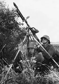 Anti Aircraft: Infantrymen at a Fla MG machine gun, 1930s