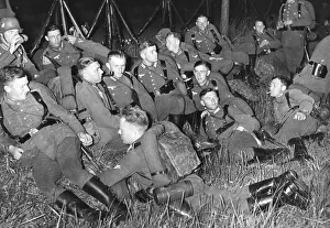 Mecklenburg Western: Infantrymen during a march break, 1937