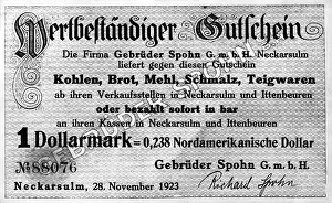Credit: Inflation coupon, 1923