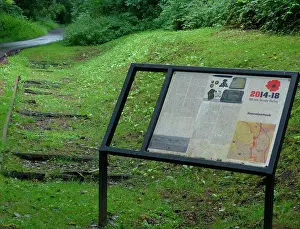 Ieper: Info Board & WW1 Railway Remnants, Tyne Cot area