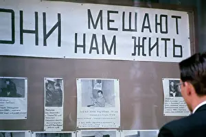 Drunkenness: Information display board, Leningrad, USSR