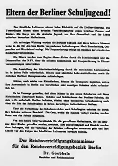 Asking: Information poster on Kinderlandverschickung (evacuation