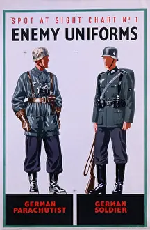 Invader: Information poster showing enemy uniforms