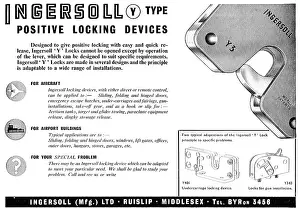 Locking: Ingersoll Y Lock Positive Locking Devices