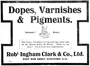 Pigments: Ingham Clark Britannia Brand Dopes, Varnishes & Pigments