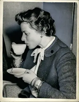 Teacup: Ingrid Bergman enjoys a cup of tea