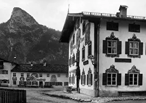 Gasthof: Inn in Oberammergau, around 1900