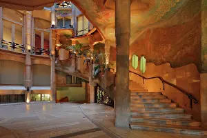 Mila: Inner Courtyard, La Pedrera, Barcelona, Catalonia, Spain
