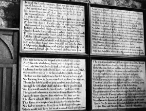 Widecombe: INSCRIBED CHURCH TABLETS