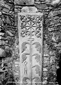 Slab: Inscribed Grave Slab, Movilla Abbey