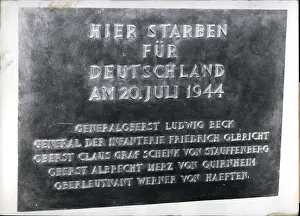 Stauffenberg: Inscription on memorial stone, Berlin