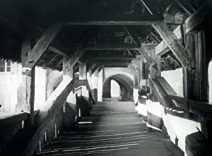Lucerne: Inside Chapel Bridge, Kapellbrucke, Lucerne, Switzerland