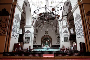 Beyazid: Inside of the Grand Mosque - Ulu Cami in Bursa, Turkey