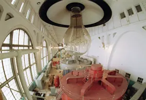 Massive: Inside main generating hall of Volkhov hydroelectric
