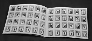 Discouraged: Inside pages of the World War 2 ration book. Various