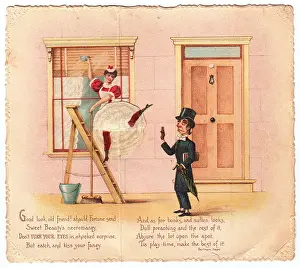 Stepladder: Inside a pop-up Christmas card