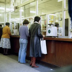 Inside a Post Office, Ealing, West London